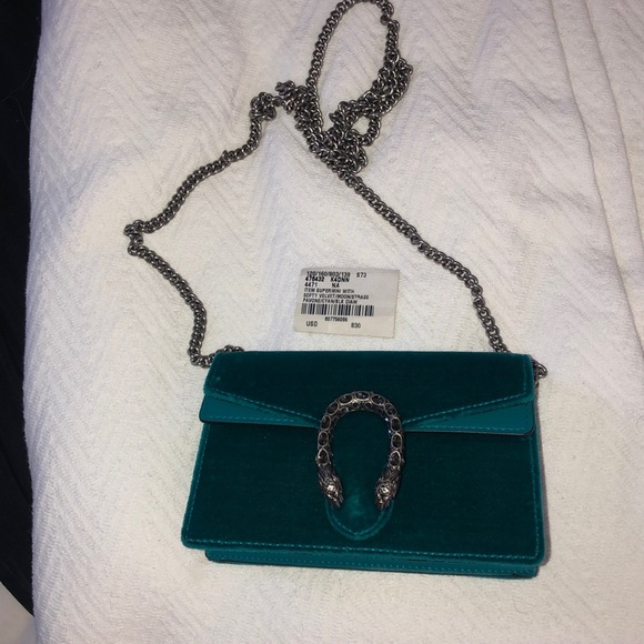 Turquoise Suede Dionysus Super Mini Bag - Picture 2 of 11